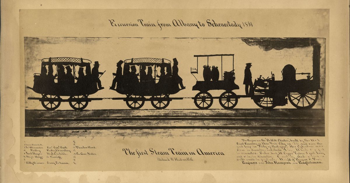 Excursion Train from Albany to Schenectady 1831
