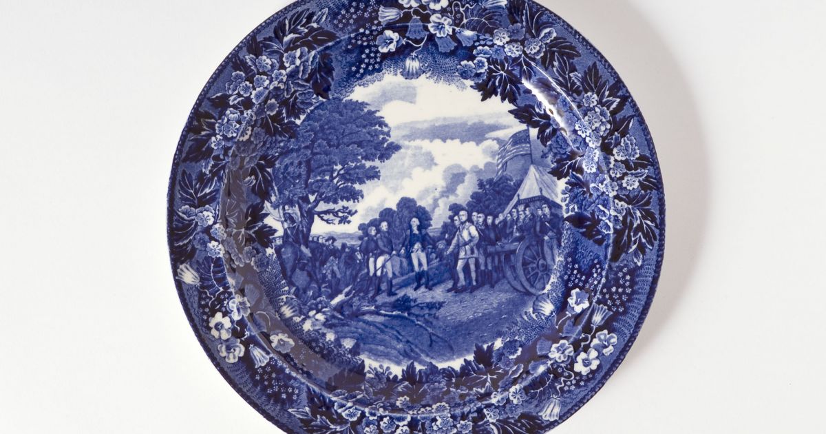 View of the Surrender of Burgoyne Plate